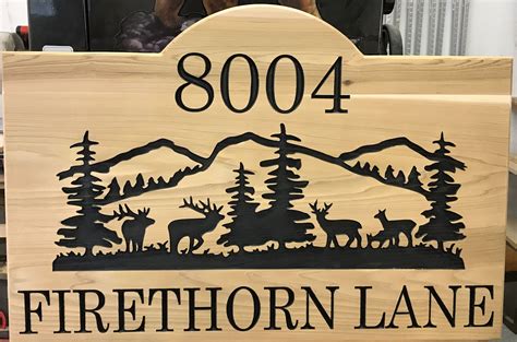 wooden house signs cnc